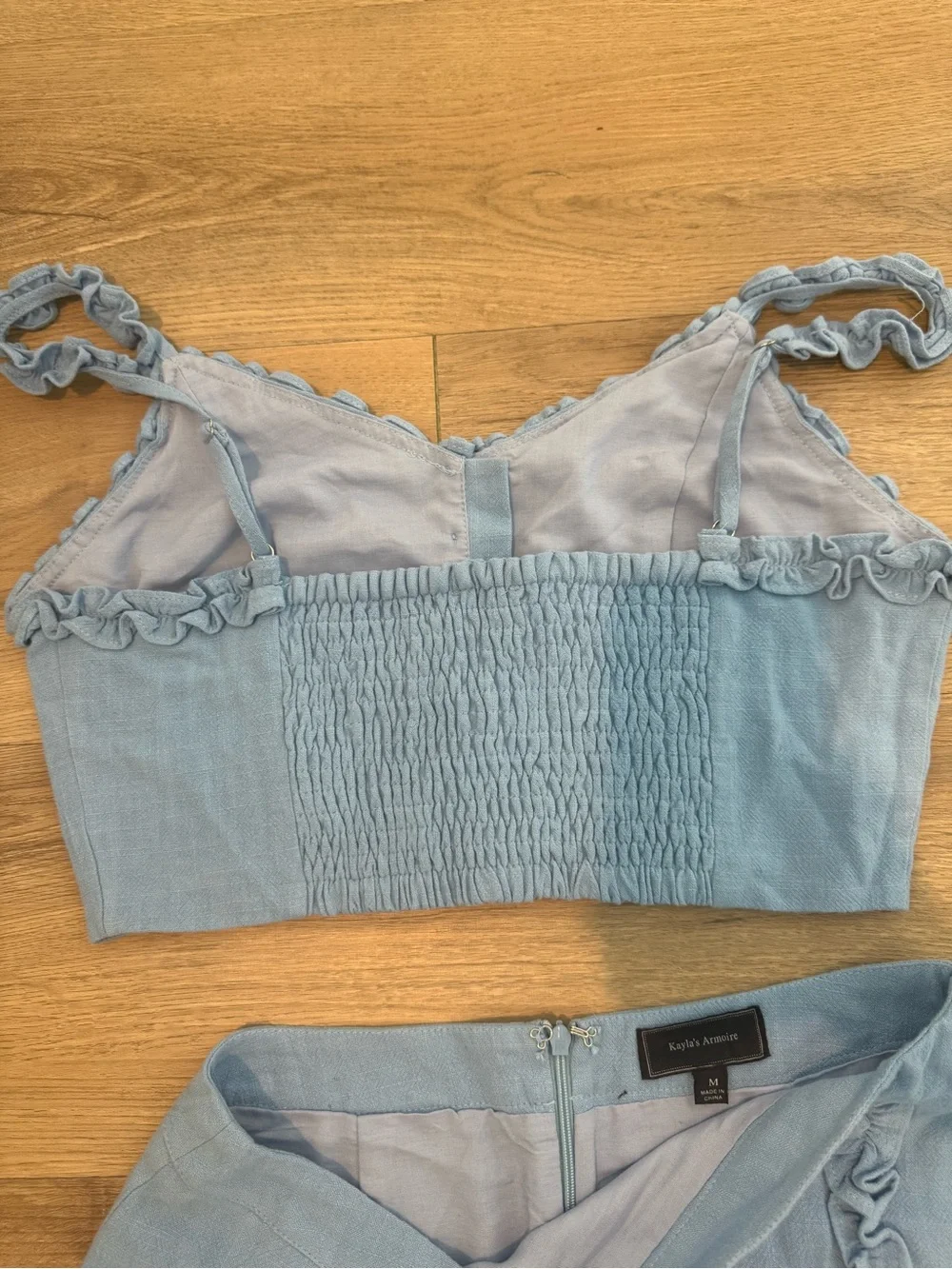 Light Blue Ruffle Trim Set - Picture 4 of 5